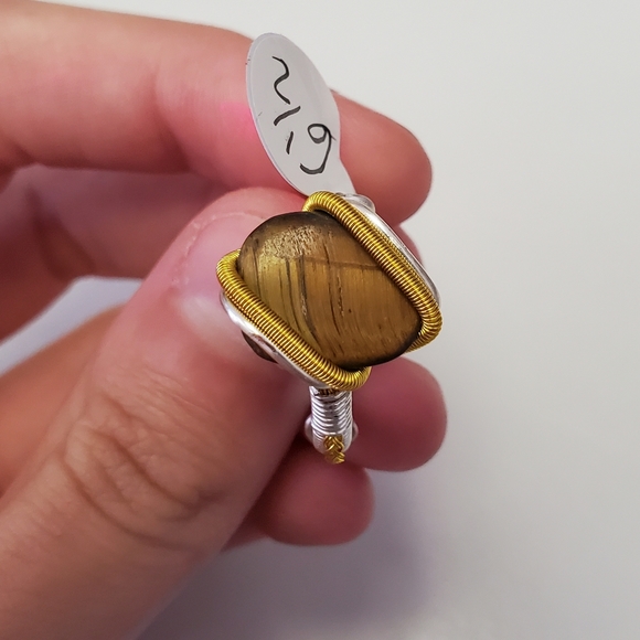 "On the prowl" Tigers eye Handmade ring size 6.5 - Picture 5 of 7
